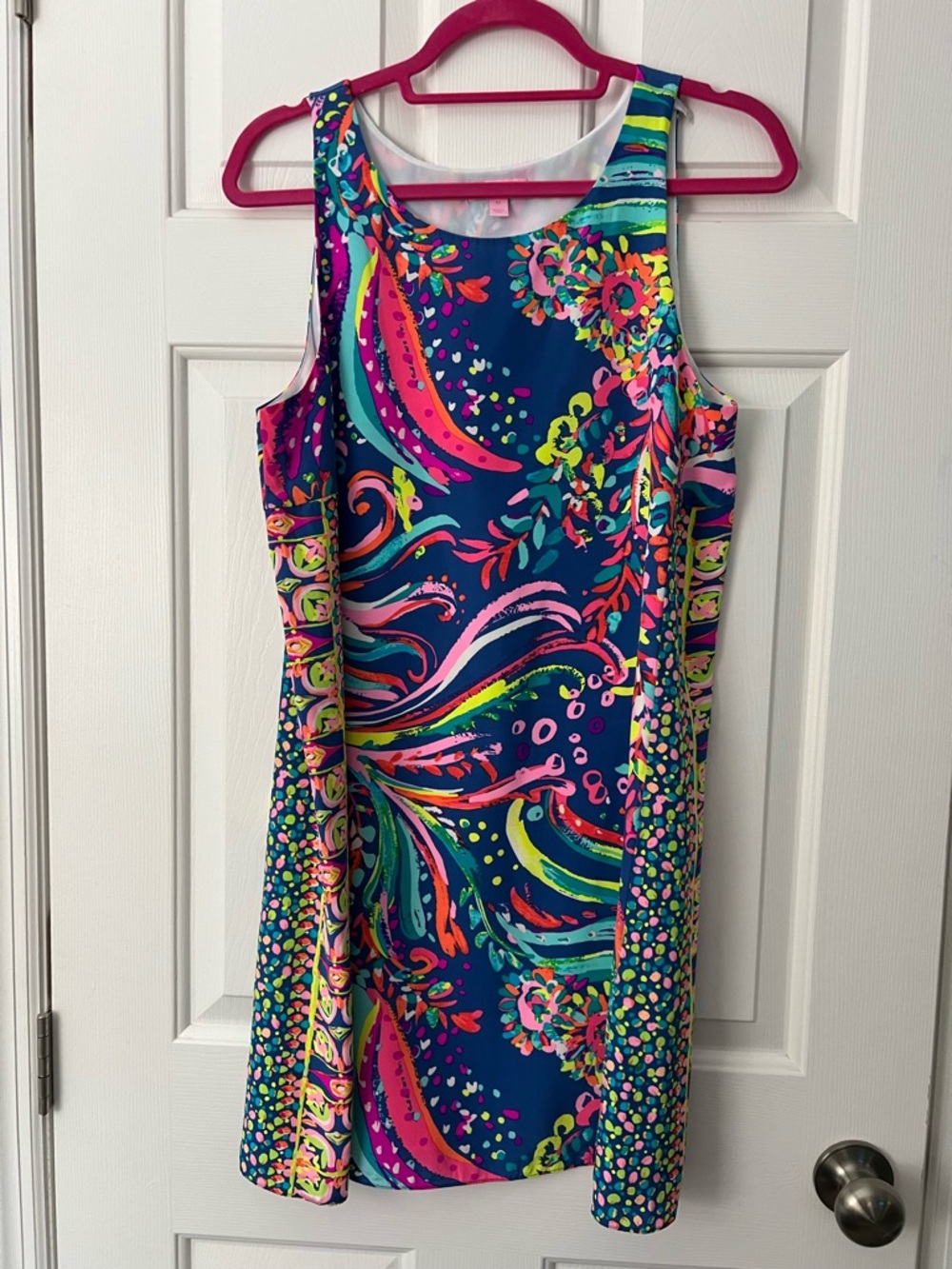Lilly Pulitzer Jackie Silk Shift Dress in Beach Loot size Medium EUC